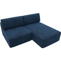 Угловой диван Лига диванов Лига-060 НПБ угол универсальный 129510 (велюр Brut 11 синий)