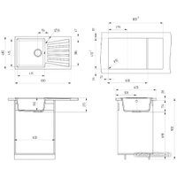 Кухонная мойка Ulgran U-703 (328 бежевый)