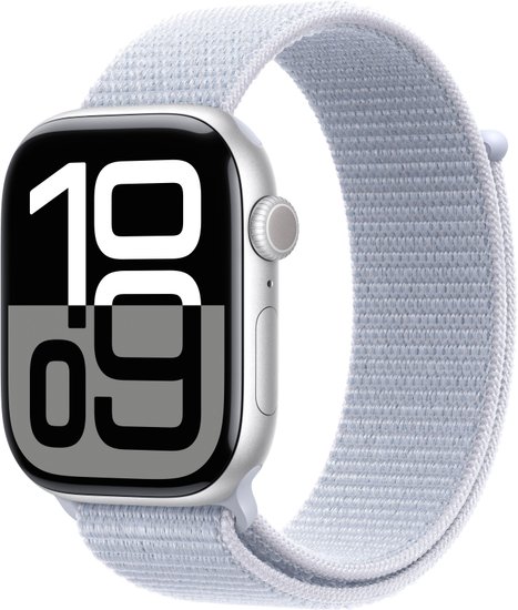 Apple Watch Series 10 46 мм (, srebrny/błękitny,)