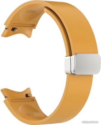 Ремешок Rumi Flex Buckle силиконовый для Samsung Galaxy Watch4/5/6 (20 мм, горчичный)