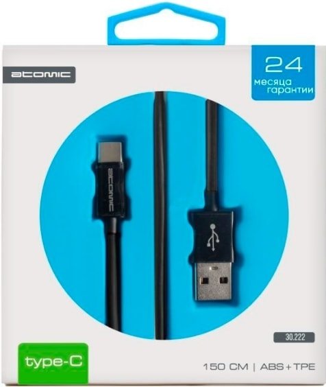 

Кабель Atomic HQ-Club USB-Type C (черный)