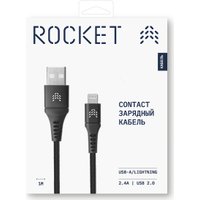 Кабель Rocket Contact USB Type-A - Lightning (1 м, черный)