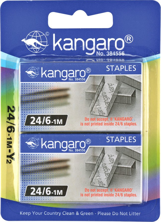 

Скобы канцелярские Kangaro 24/6 2000 шт (металлик)