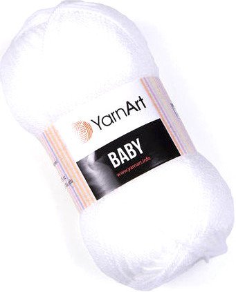 

Пряжа для вязания Yarnart Baby 100% акрил 501 50 г (150 м, белый)