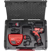 Дрель-шуруповерт Milwaukee M12 BDDXKIT-202C 4933447836 (с 2-мя АКБ, кейс)