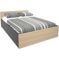 Кровать МДК КР12 140x200/700x1452x2032 (венге/дуб млечный)