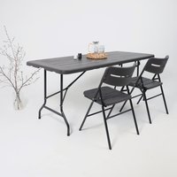 Стол AksHome Складной 180х76х74 (темно-серый)