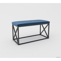 Банкетка Hype Mebel Куб (черный/синий)