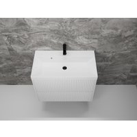  Symbolite Тумба под умывальник Стокгольм 80 Classic Push 2 ящика + Andrea Classic 80x45x15.4 (подвесная, белый рифленый софт) в Барановичах