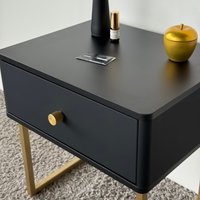 Тумба Shtabe Royal 5301 эко (черный/золото/р.золото)