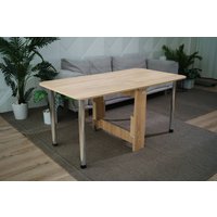 Стол-книга Stoloff Мечта 1600x850 (дуб сонома, опоры вкручиваемые, углы закругленные с роликами и ручками)