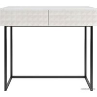 Консольный стол Shtabe Simple 7011 эко (травертин/белый/черный)