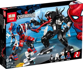 Конструктор Lepin 07114 Spider-Man Mech vs. Venom Mech