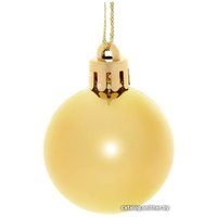 Елочная игрушка Серпантин Глянец шар 4 см 6 шт (золотистый) 183-833