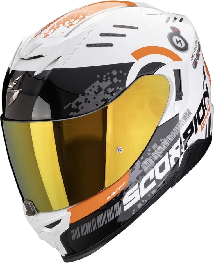 

Мотошлем Scorpion Exo Exo-520 Evo Air Titan (р. M, белый/оранжевый)