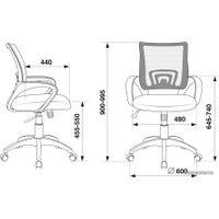 Офисное кресло Бюрократ CH-695N/DG/TW-11 (черный/серый)