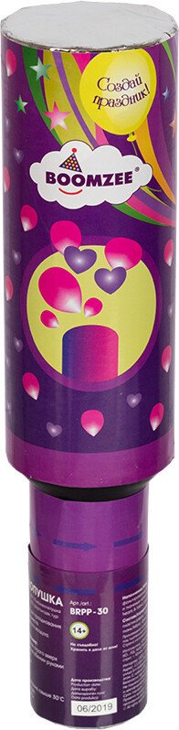 

Пневмохлопушка Boomzee BRPP-30 (лепестки роз и фольгированные сердца)