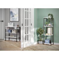 Стеллаж Mio Tesoro Mila Loft (белый/черный)