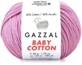 Baby cotton 3434 50 г 165 м (розовый)