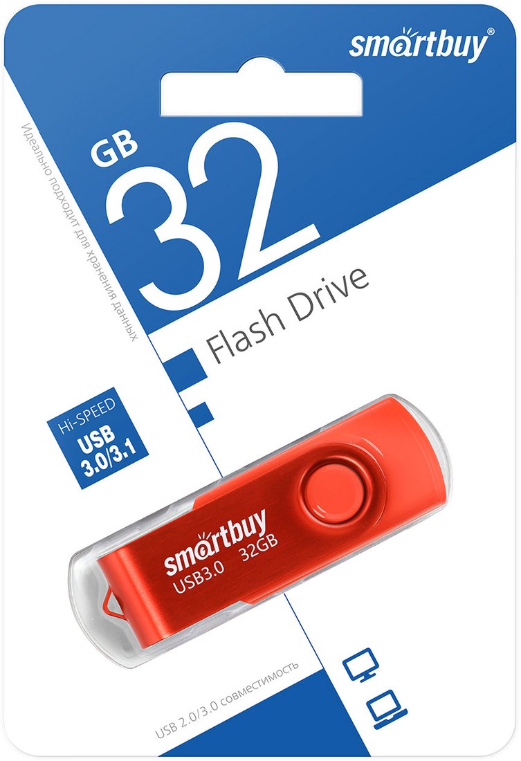 USB Flash SmartBuy Twist 3.0 32GB (красный)