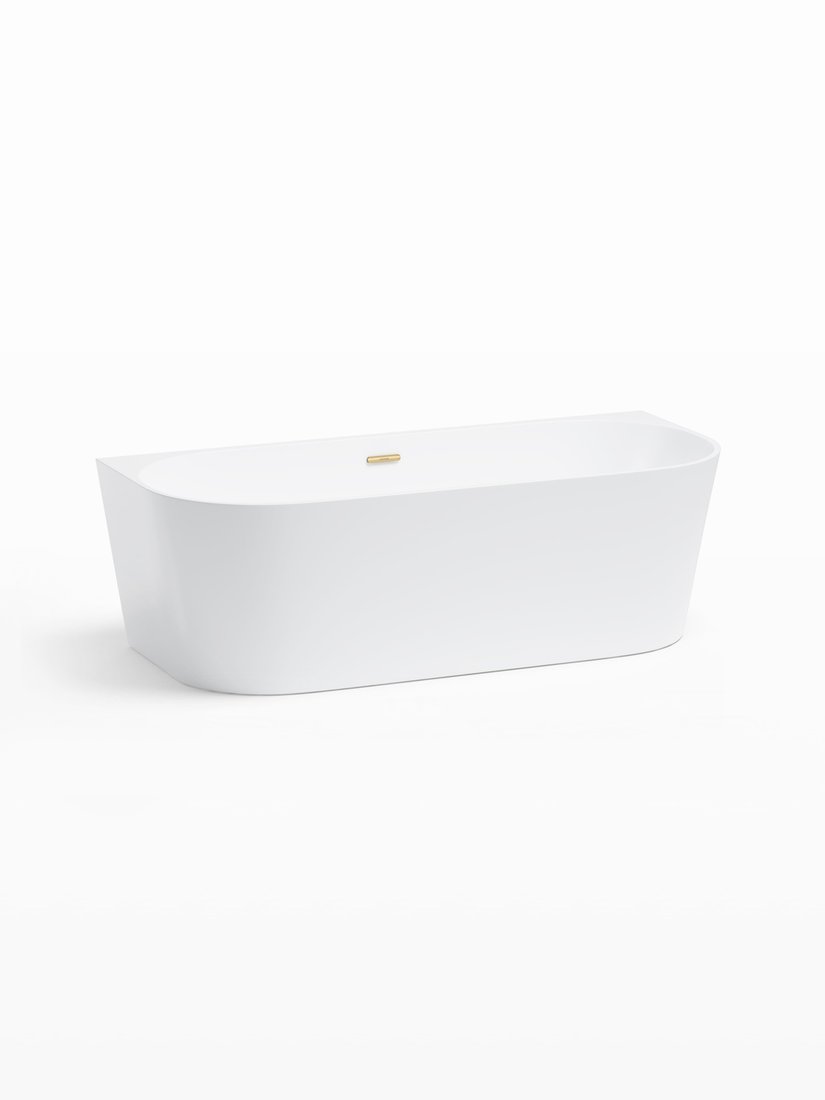 Ванна Wellsee Excellence Pro 180x80 28760404R (пристенная ванна белый глянец, экран, ножки, сифон-автомат золото)