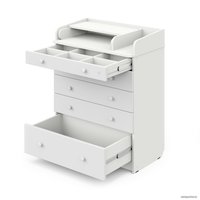 Детский комод Атон Мебель Maks раскладной (белый премиум/белый)