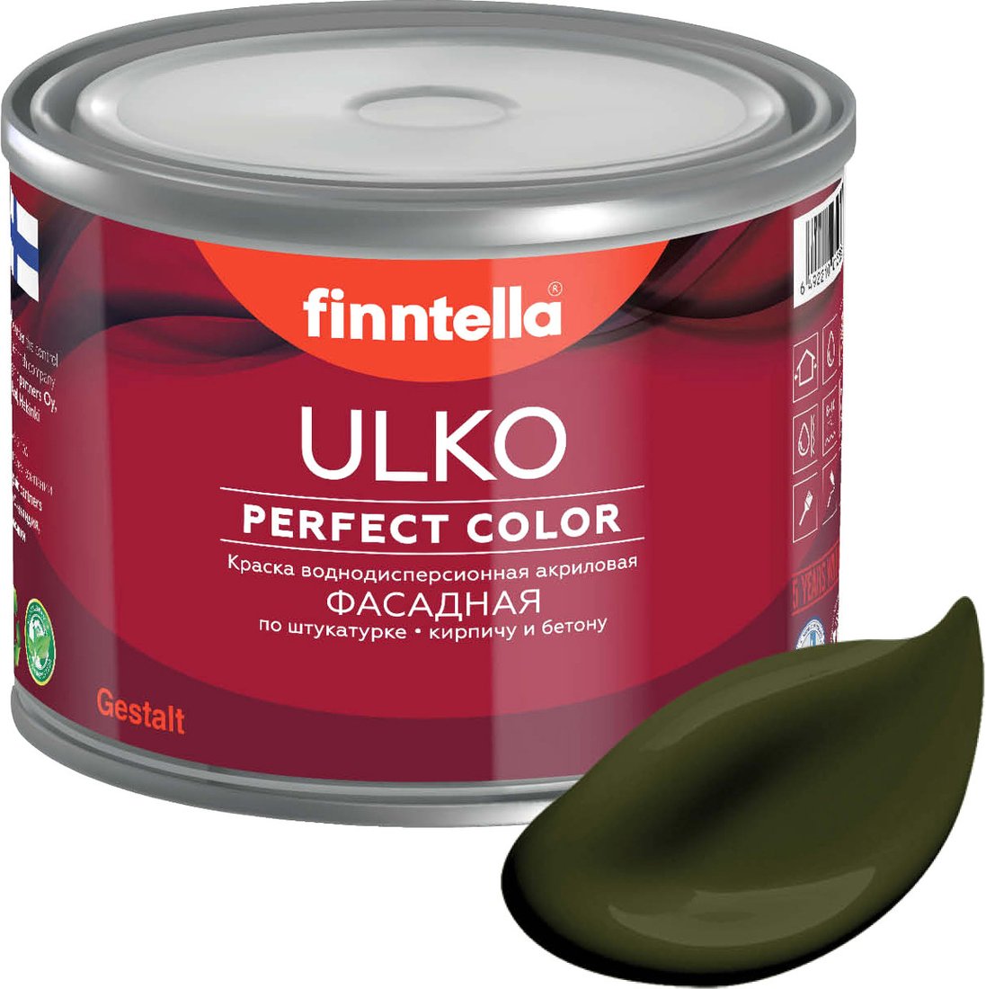 

Краска Finntella Ulko Kombu F-05-1-9-FL020 9 л (буро-зеленый)