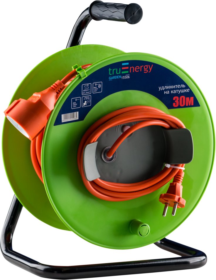 

Удлинитель на катушке TruEnergy 15506 (30 м, зеленый)