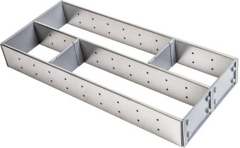 Лоток для столовых приборов AKS L550 универсальный металлический Organizer нержавеющая сталь (523*204*65)
