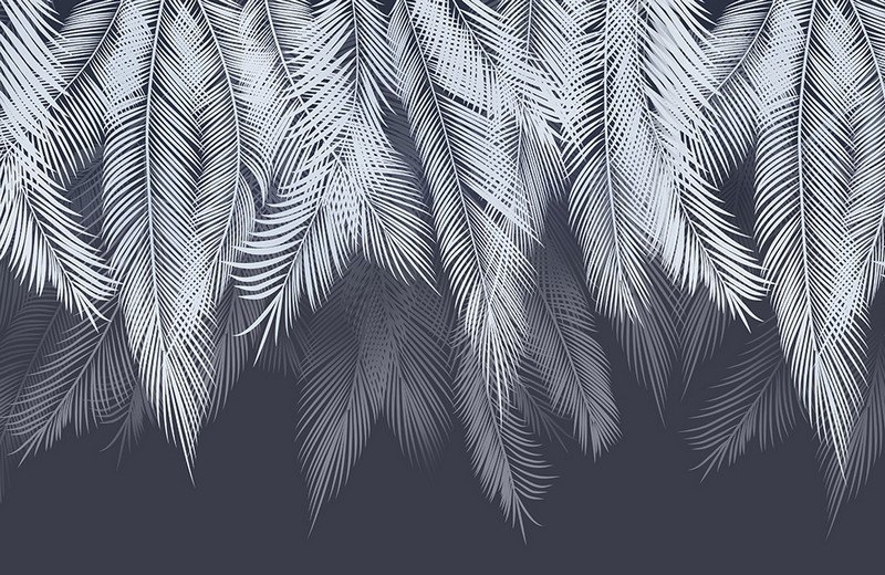 

Фотообои Citydecor Пальмовые листья 400х260 голубой-синий