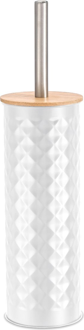 Ершик для унитаза FORA White Rhombus FOR-BRUSH-1099WB (белый/бамбук)