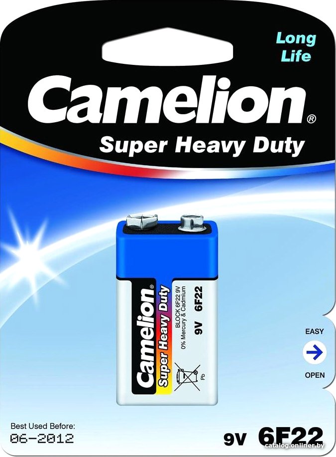 Батарейка Camelion 9V 6F22-BP1B