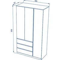 Шкаф распашной Mebelain Варма Stor 123 (белый)