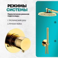 Душевая система  Grocenberg GB5090 (золото глянец)