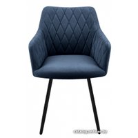 Стул Гальваник Диаманте Лофт (эмаль черный муар/Catania Dark Blue)