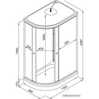 Душевая кабина Triton Коралл А3 120x80 R (мозаика)