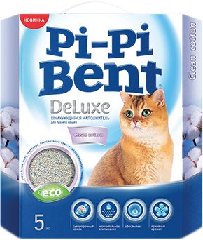 

Наполнитель для туалета Pi-Pi Bent DeLuxe Clean Cotton 5 кг