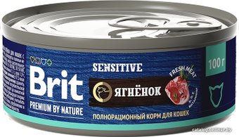 Натуральный корм для кошек Brit Premium by Nature Sensitive с мясом ягненка 100 г