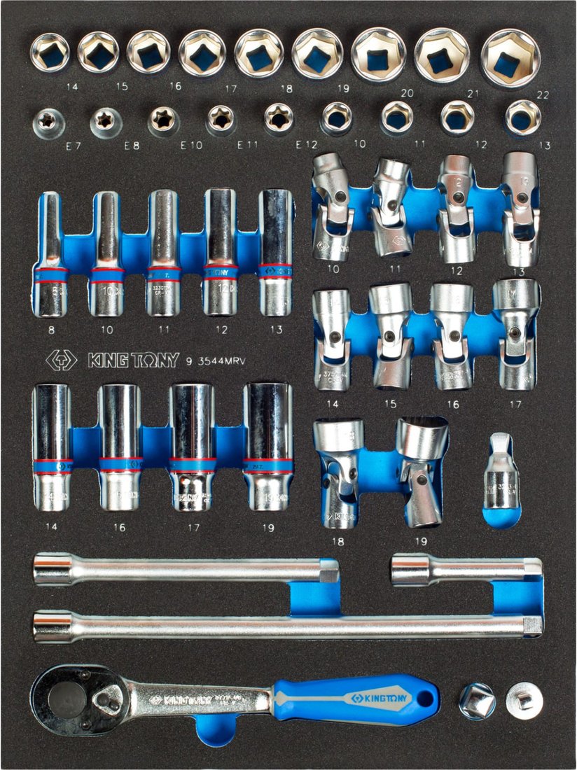 

Универсальный набор инструментов King Tony 9-3544MRV (44 предмета)