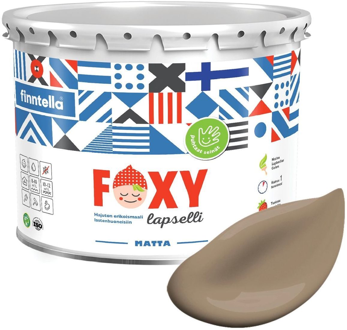

Краска Finntella Foxy Lapselli Matte Kyla F-50-1-3-FL231 2.7 л (коричневый)