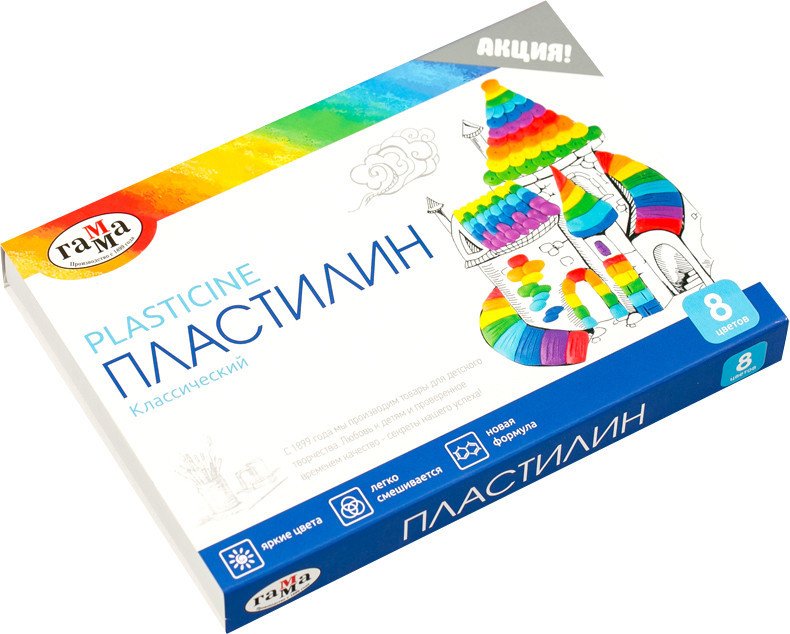 

Пластилин Гамма Классический 281031 (8 цв)
