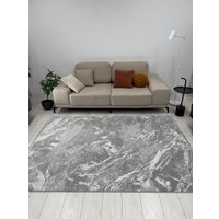 Ковер для жилой комнаты Radjab Carpet Афина Прямоугольник 9012A 12858RK (0.8x1.5, Grey/Grey)