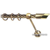 Карниз для штор Lm Decor Луна (антик, витая, 2м 16мм, 1 ряд)