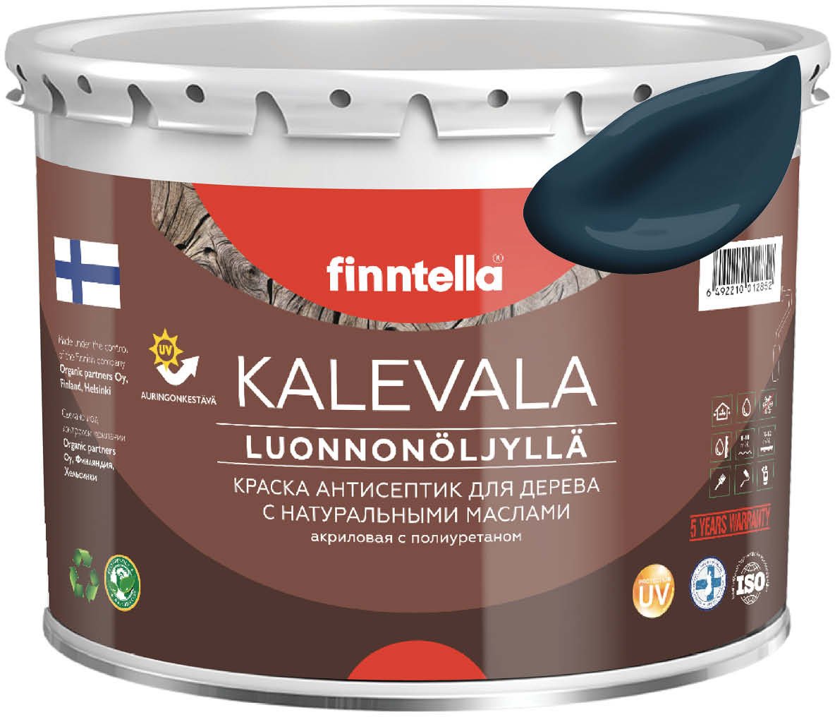 

Краска Finntella Kalevala Yo F-13-1-3-FL009 2.7 л (зеленый/синий)