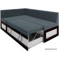 Угловой диван Мебель-АРС Нотис левый 207x82x132 (велюр серо-синий HB-178 26)