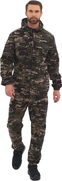Костюм Huntsman Стрелок летний Сорочка смесовая Черный мультикам (р-р 52-54/170-176)