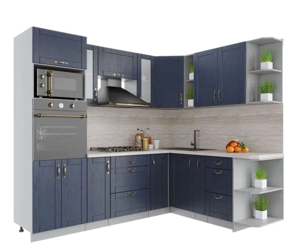 

Готовая кухня Интерлиния Мила Крафт 1.88x2.4 правая (дуб королевский)