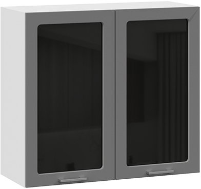 

Шкаф навесной Трия Габриэлла 1В8С (белый/титан)