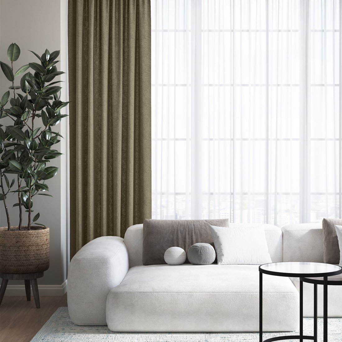 

Штора Волшебная ночь Текстурный Блэкаут 150x270 930781 (мокко)