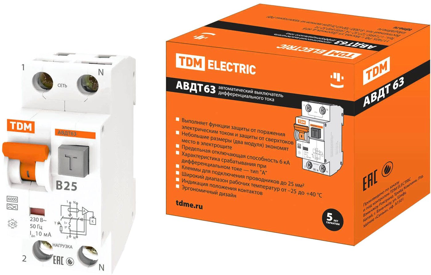 

Дифференциальный автомат TDM Electric SQ0202-0001